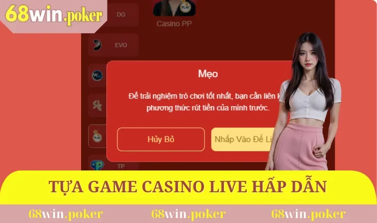 Tựa game casino live hấp dẫn