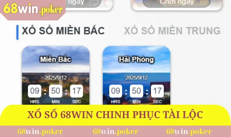 Xổ số 68WIN chinh phục tài lộc