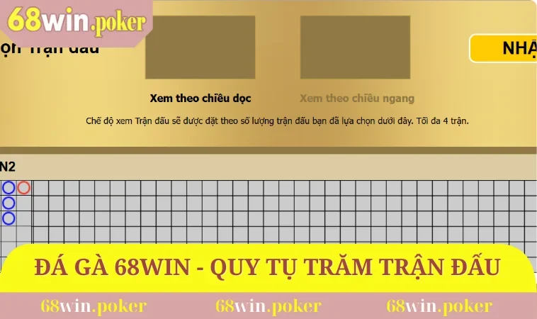 Đá Gà 68WIN 1 Đá gà 68WIN là nơi quy tụ hàng trăm trận đấu đỉnh cao