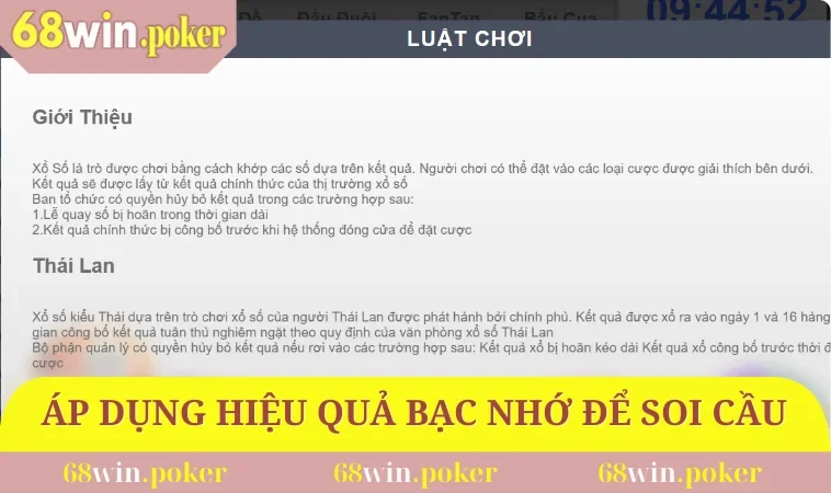 Áp dụng hiệu quả bạc nhớ để soi cầu