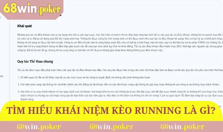 Kèo running là gì? - Bật Mí Câu Trả Lời Thú Vị Năm 2025 1 Tìm hiểu khái niệm kèo running là gì?