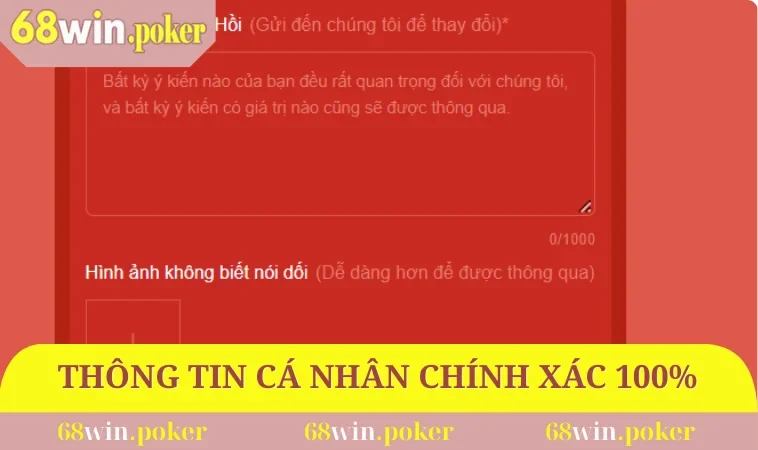 Thông tin cá nhân chính xác 100%