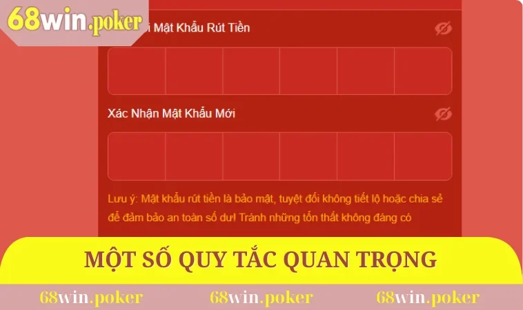 Một số quy tắc quan trọng
